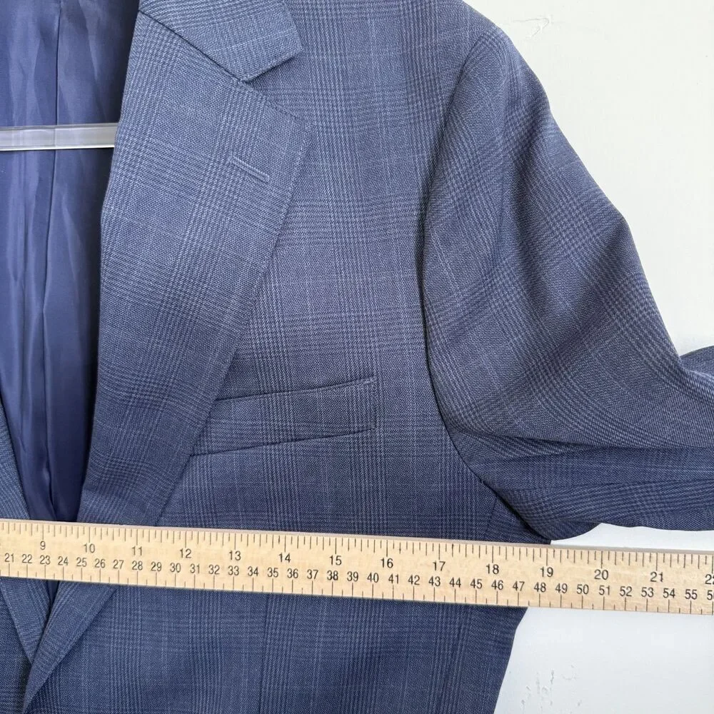 Bonobos Slim Fit Plaid Blazer Mens 38R Wool Suit Jacket Sport Coat
